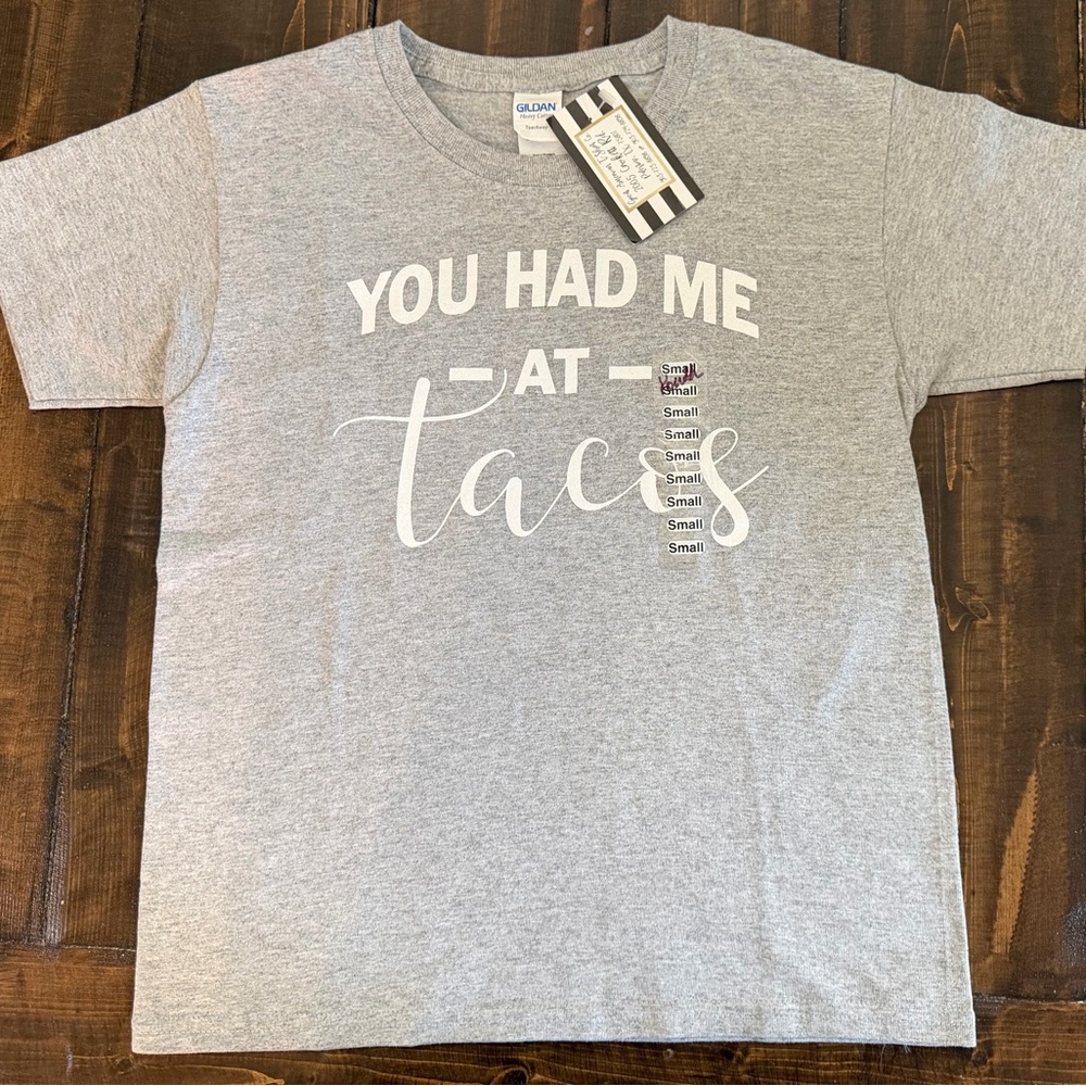 Gildan Light Gray 'You Had Me at Tacos' T-Shirt